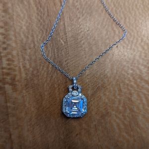 CZ sterling silver pendant with chain